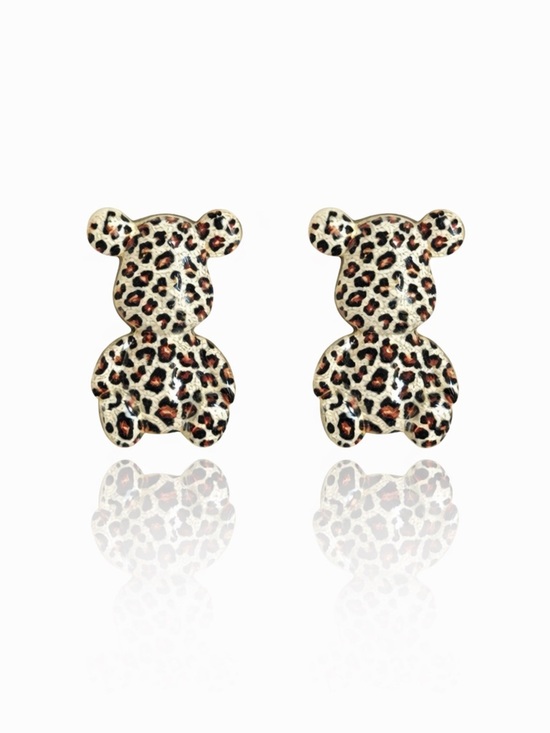 The Unbranded Brand Jewelry - Leopard Print Teddy Stud Earrings